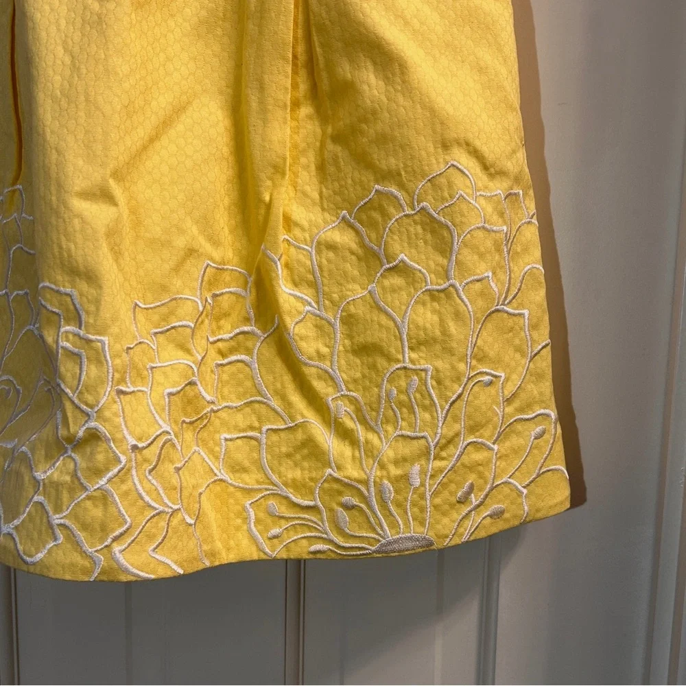Lilly Pulitzer Strapless Yellow A-Line Dress - Picture 8 of 9